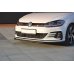 Накладка сплиттер на передний бампер Вар4 на Volkswagen Golf VII GTI рестайл